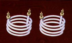 Resistencias en espiral de acero inoxidable para gastronomía con bornes de bronce